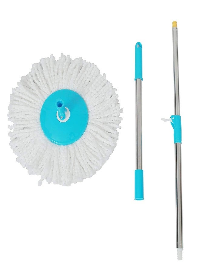 DS Enterprise Mop Floor Cleaner with Spin Bucket Mop Set Offer for Best 360 Degree Easy Magic Cleaning and 2 Microfiber Refills (Plastic Spin) - Image 4